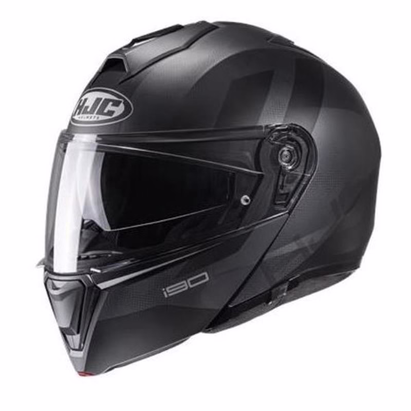 HJC preklopna motoristična čelada i90 SYREX MC5SF Črna Mat/Siva XS