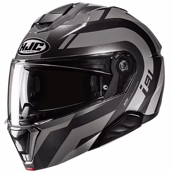 HJC preklopna motoristična čelada i91 ARVEN MC5 Črna Mat/Siva 2XL