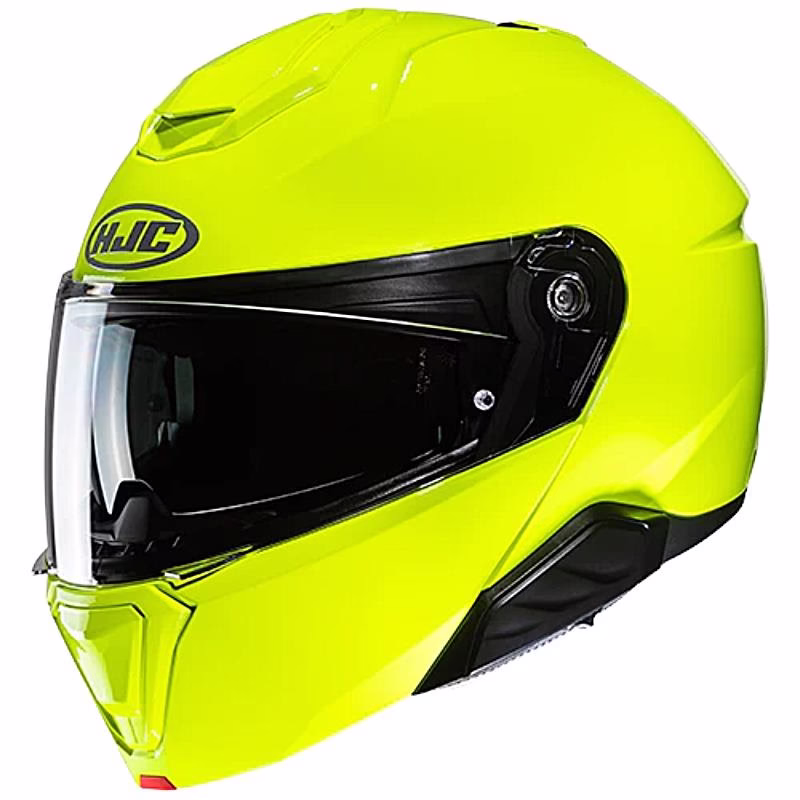 HJC preklopna motoristična čelada i91 SOLID Rumena Fluo L