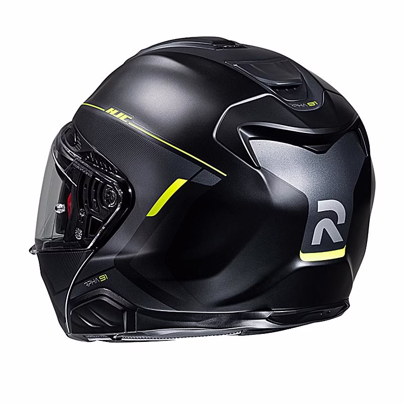 HJC preklopna motoristična čelada RPHA 91 COMBUST MC3HSF Črna Mat/Siva/Rumena 2XL