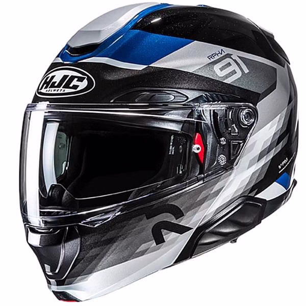 HJC preklopna motoristična čelada RPHA 91 MADAL MC2 Črna/Modra/Siva/Bela XL