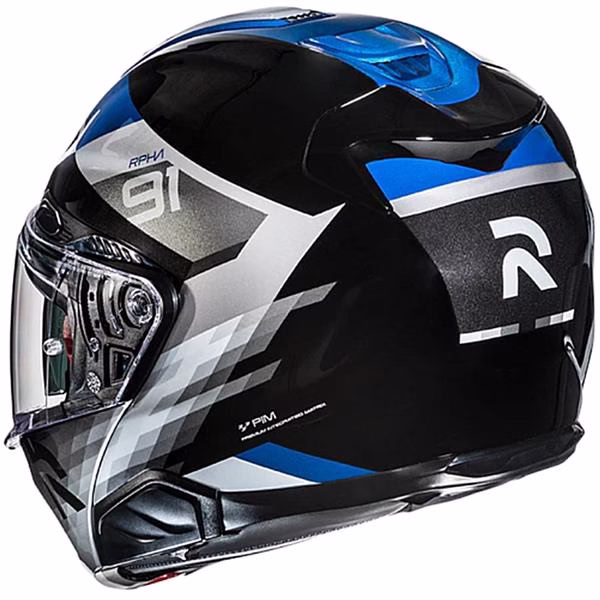 HJC preklopna motoristična čelada RPHA 91 MADAL MC2 Črna/Modra/Siva/Bela XL