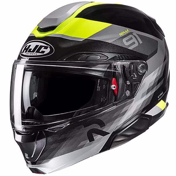 HJC preklopna motoristična čelada RPHA 91 MADAL MC3H Črna/Rumena/Siva/Bela XL