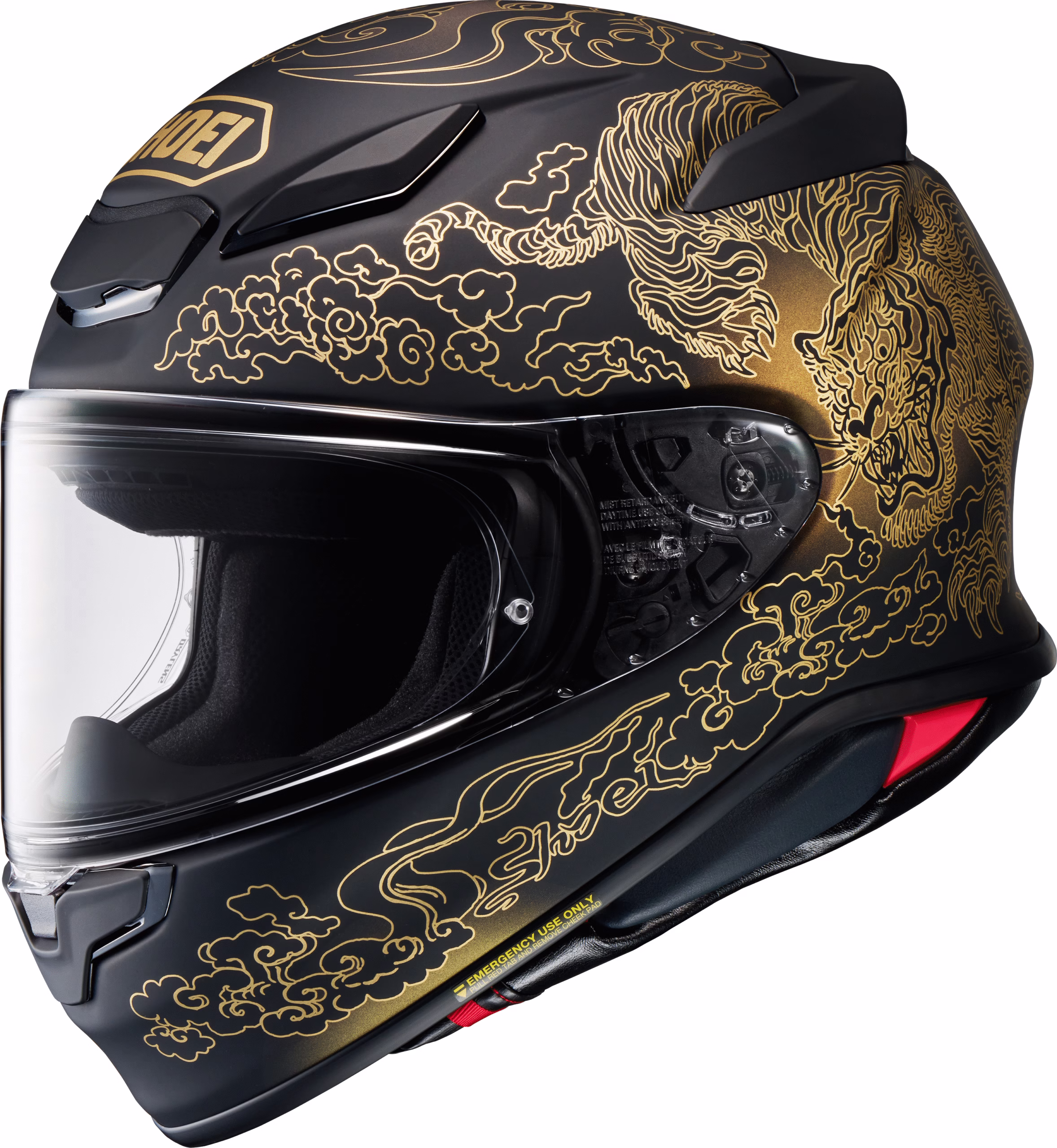 SHOEI integralna motoristična čelada NXR2 Fearless TC-5 Črna/Zlata L