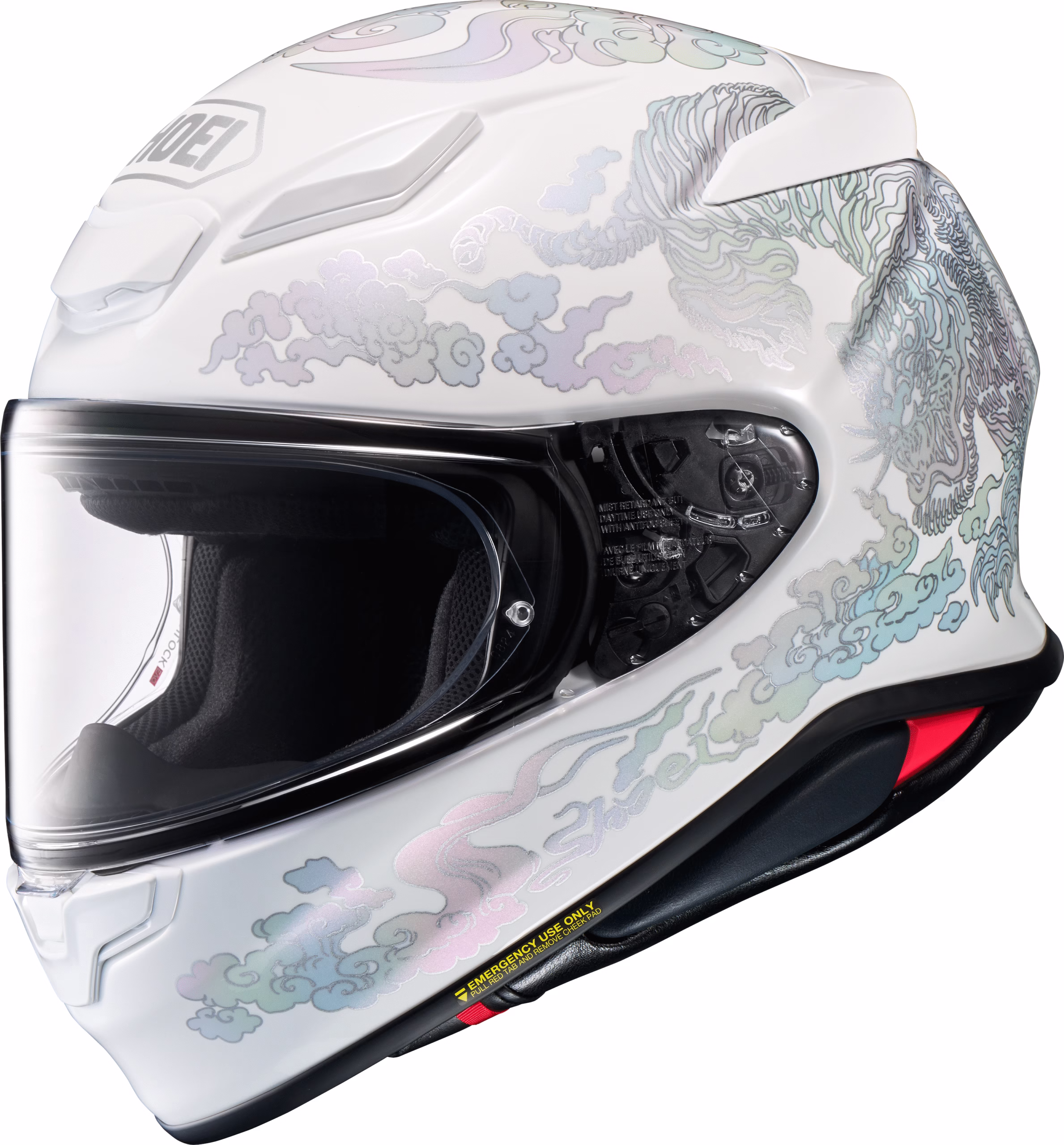 SHOEI integralna motoristična čelada NXR2 Fearless TC-6 Bela/Modra/Zelena/Viola XXS