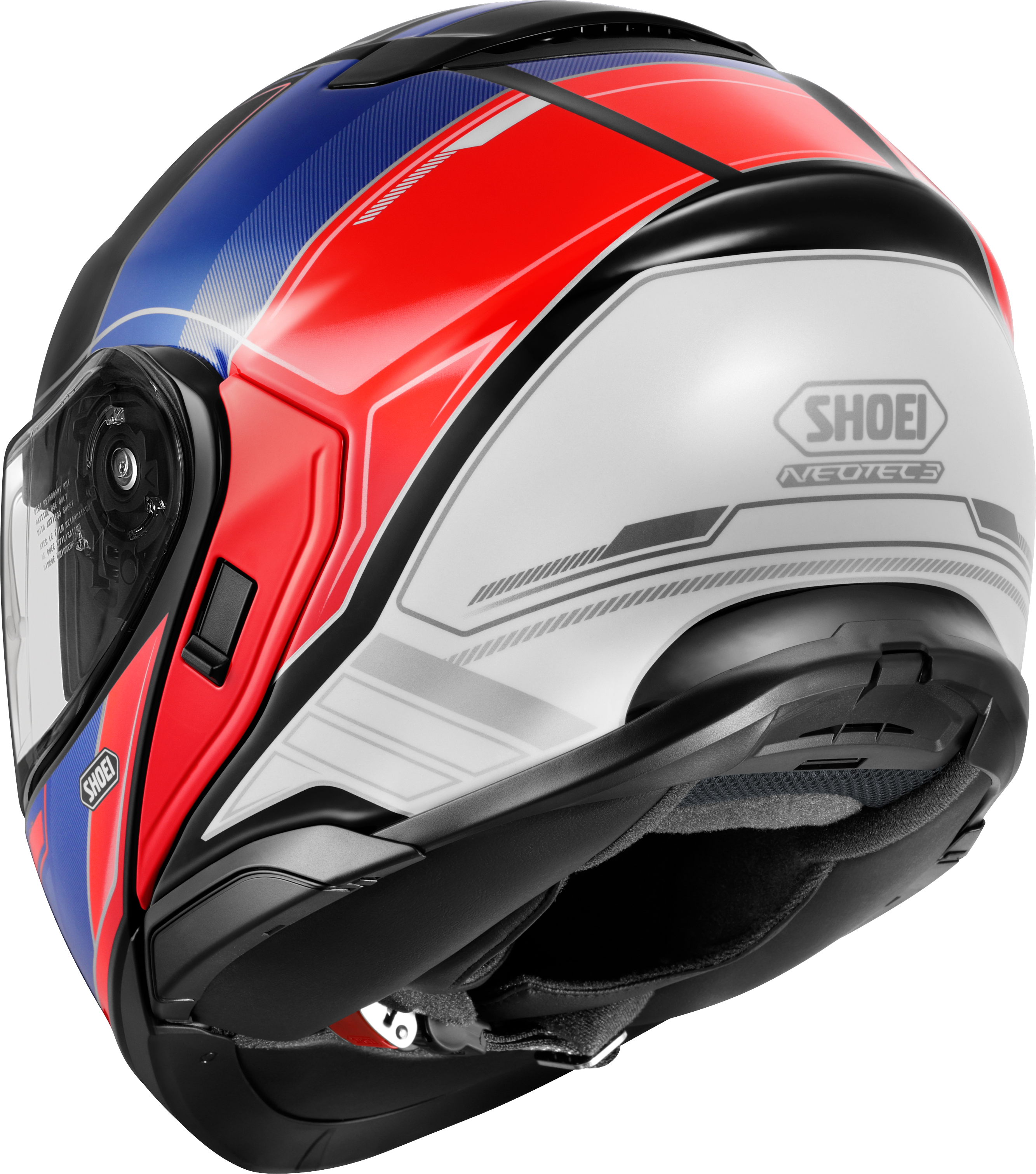 SHOEI preklopna motoristična čelada NEOTEC 3 Sharpen TC-10 Črna/Modra/Rdeča/Siva 2XL