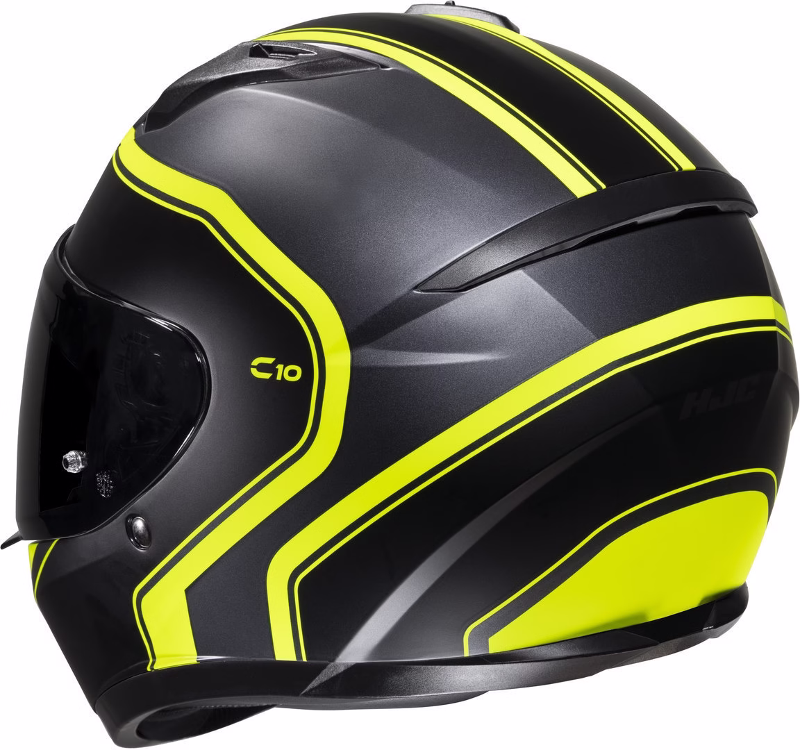 HJC integralna motoristična čelada C10 ELIE MC3HSF Črna Mat/Rumena 3XS