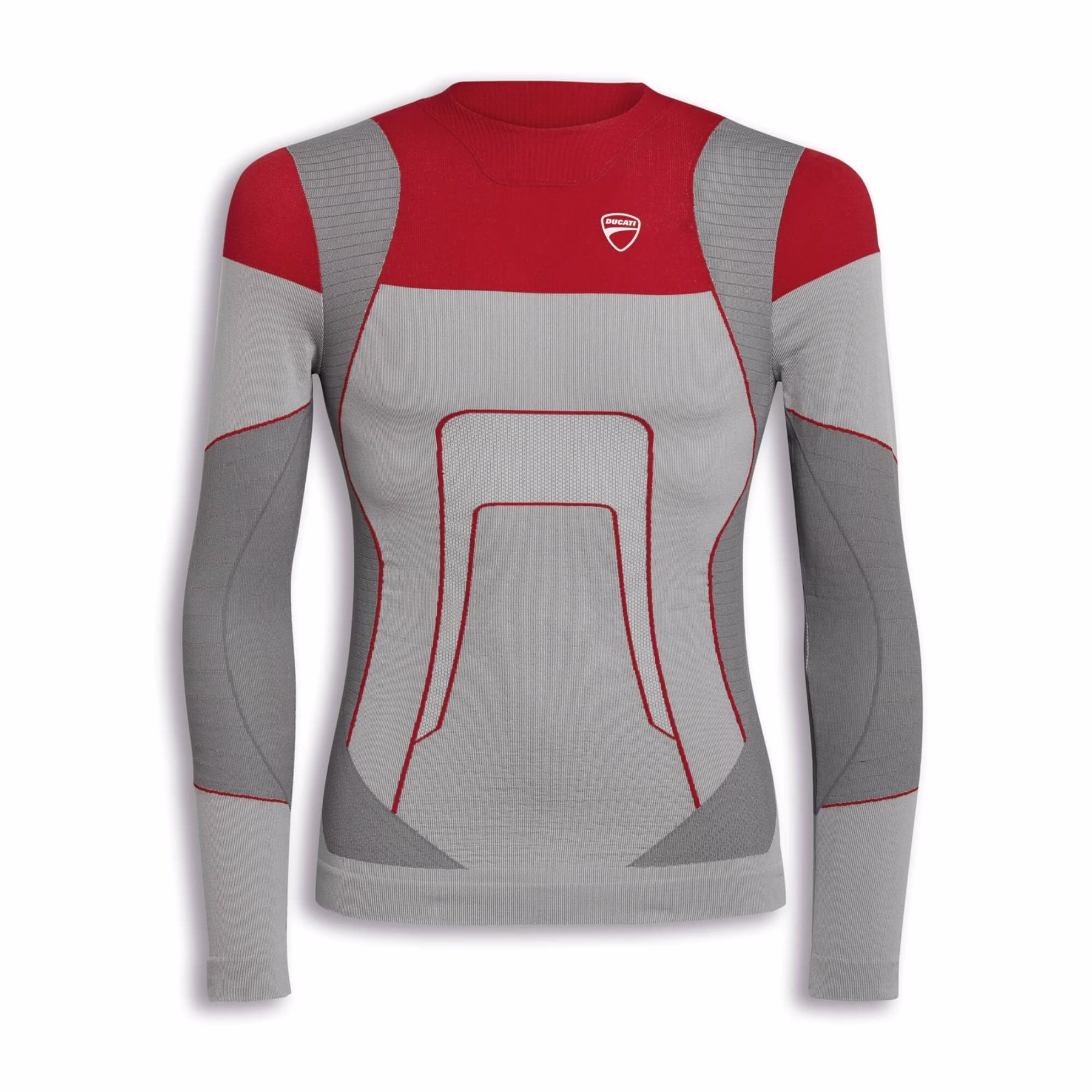Ducati motoristično perilo majica TECHNICAL Cool Down 2 Long Sleeve Siva/Rdeča XXL/XXXL