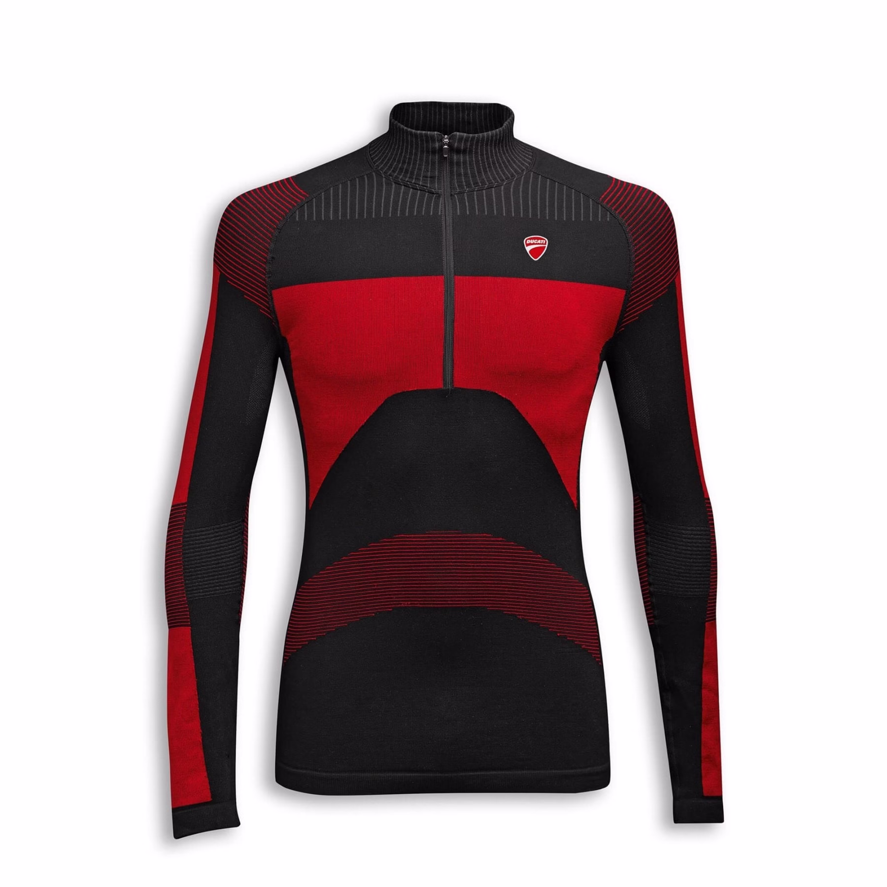 Ducati motoristično perilo majica TECHNICAL Warm Up 2 Long Sleeve Črna/Rdeča L/XL
