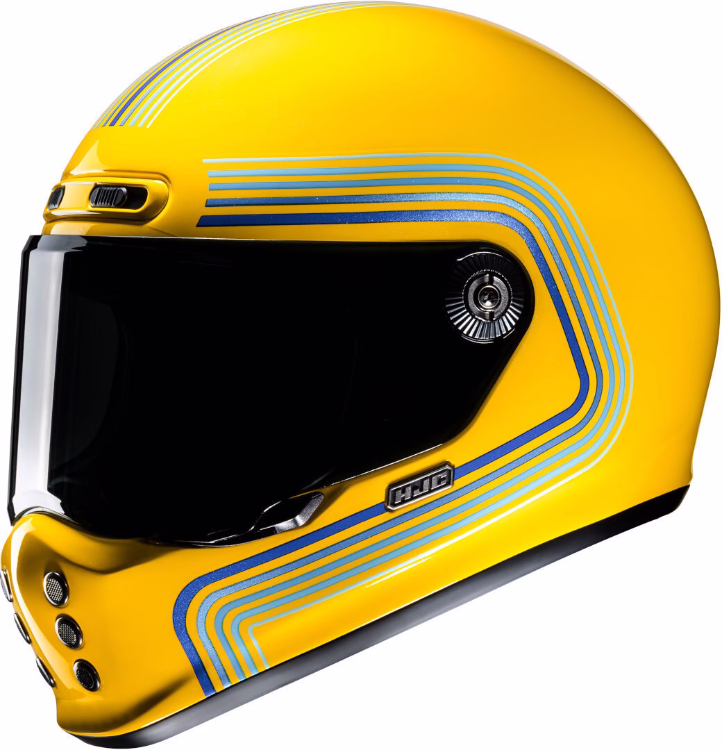 HJC integralna motoristična čelada V10 FONI MC3 Rumena/Modra L