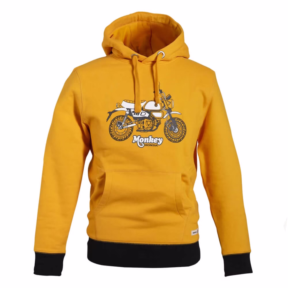 Honda m. pulover Monkey s kapuco Rumena/Bela XL