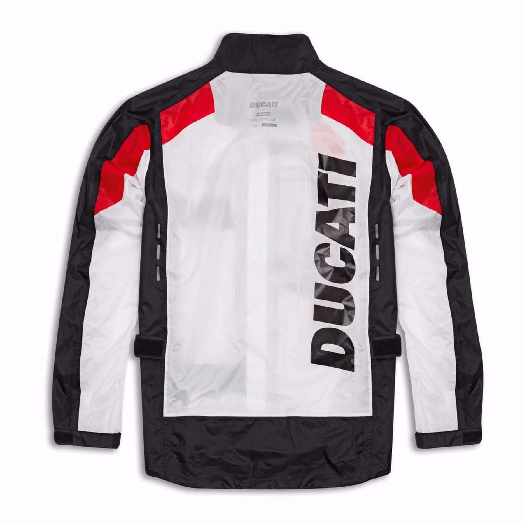 Ducati dežna motoristična jakna AQUA V2 Bela/Črna/Rdeča M