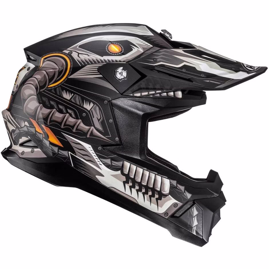 HJC crossover motoristična čelada C50 MECHA BEAST MC5SF Črna/Bela/Oranžna L