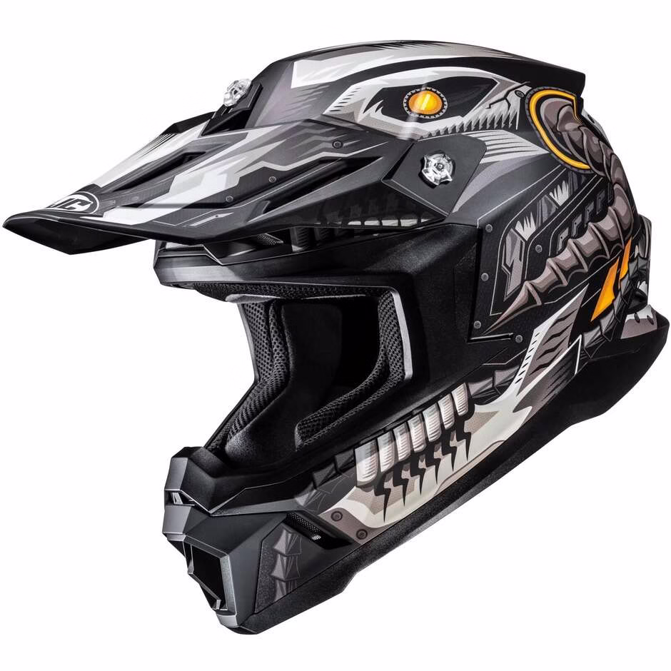HJC crossover motoristična čelada C50 MECHA BEAST MC5SF Črna/Bela/Oranžna XL