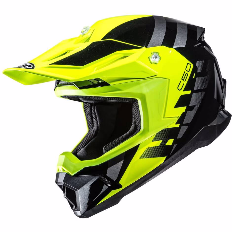 HJC crossover motoristična čelada C50 MIRAGE MC3H Črna/Rumena/Siva M