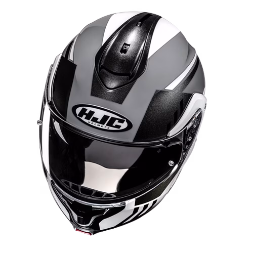 HJC preklopna motoristična čelada C91N KAON MC5 Črna Mat/Siva/Bela XS