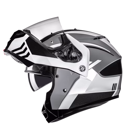 HJC preklopna motoristična čelada C91N KAON MC5 Črna Mat/Siva/Bela XS
