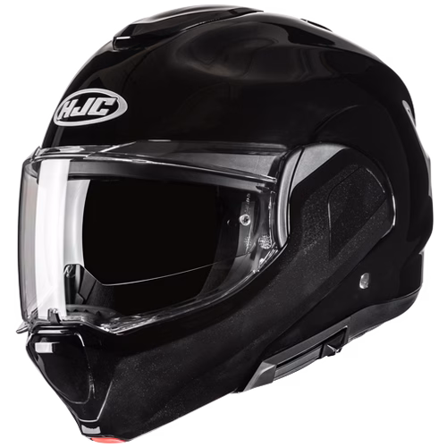HJC preklopna motoristična čelada F100 SOLID Črna Metalic XL