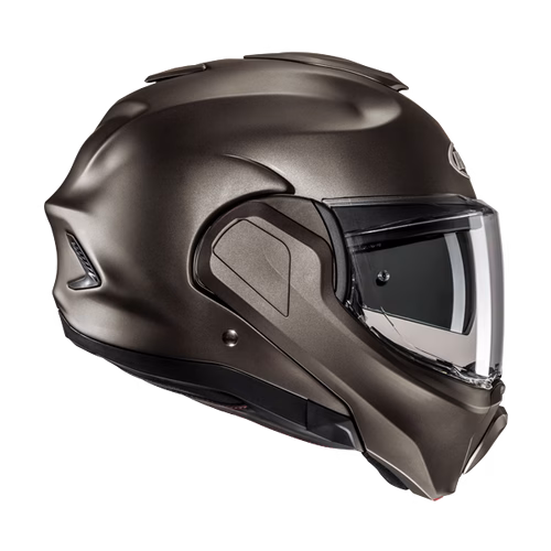 HJC preklopna motoristična čelada F100 SOLID Titanium Mat Siva S
