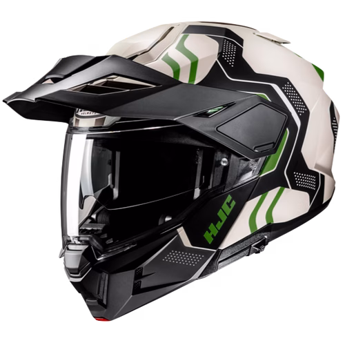 HJC preklopna motoristična čelada i80 VELLY MC4SF Črna/Bela/Zelena XL