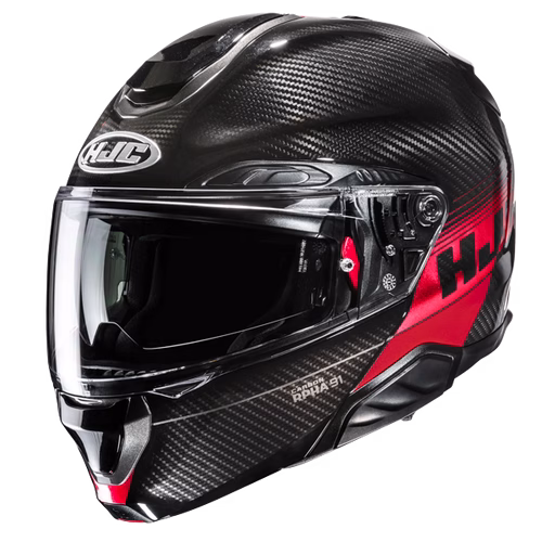 HJC preklopna motoristična čelada RPHA 91 CARBON ELIG MC1 Carbon/Rdeča M