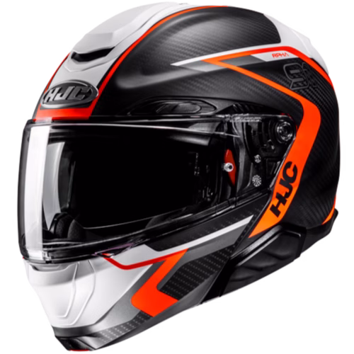 HJC preklopna motoristična čelada RPHA 91 CARBON LAGOS MC6HSF Carbon/Bela/Rdeča XL