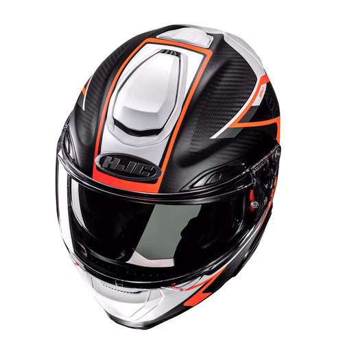 HJC preklopna motoristična čelada RPHA 91 CARBON LAGOS MC6HSF Carbon/Bela/Rdeča XL