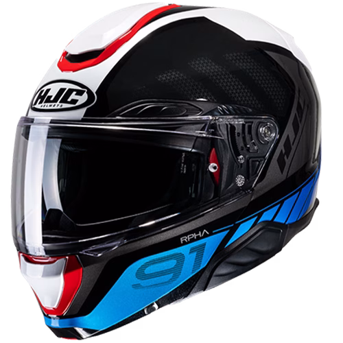 HJC preklopna motoristična čelada RPHA 91 RAFINO MC21 Črna/Bela/Modra/Rdeča XS