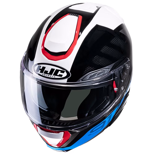 HJC preklopna motoristična čelada RPHA 91 RAFINO MC21 Črna/Bela/Modra/Rdeča XS