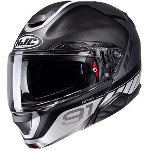 HJC preklopna motoristična čelada RPHA 91 RAFINO MC5SF Črna Mat/Siva/Bela 2XL