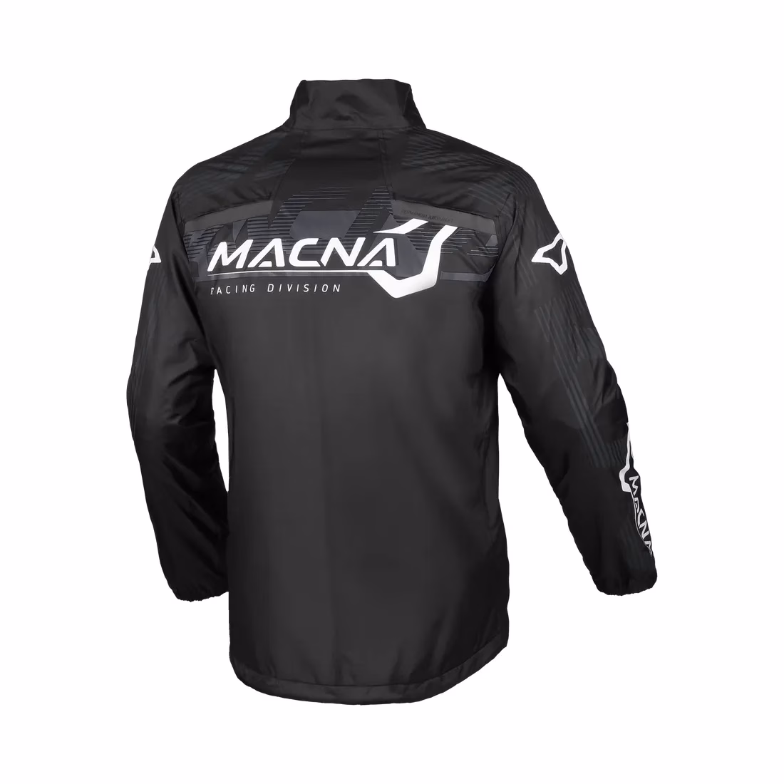 Macna dežna motoristična jakna RAINOSSI Črna/Bela 3XL