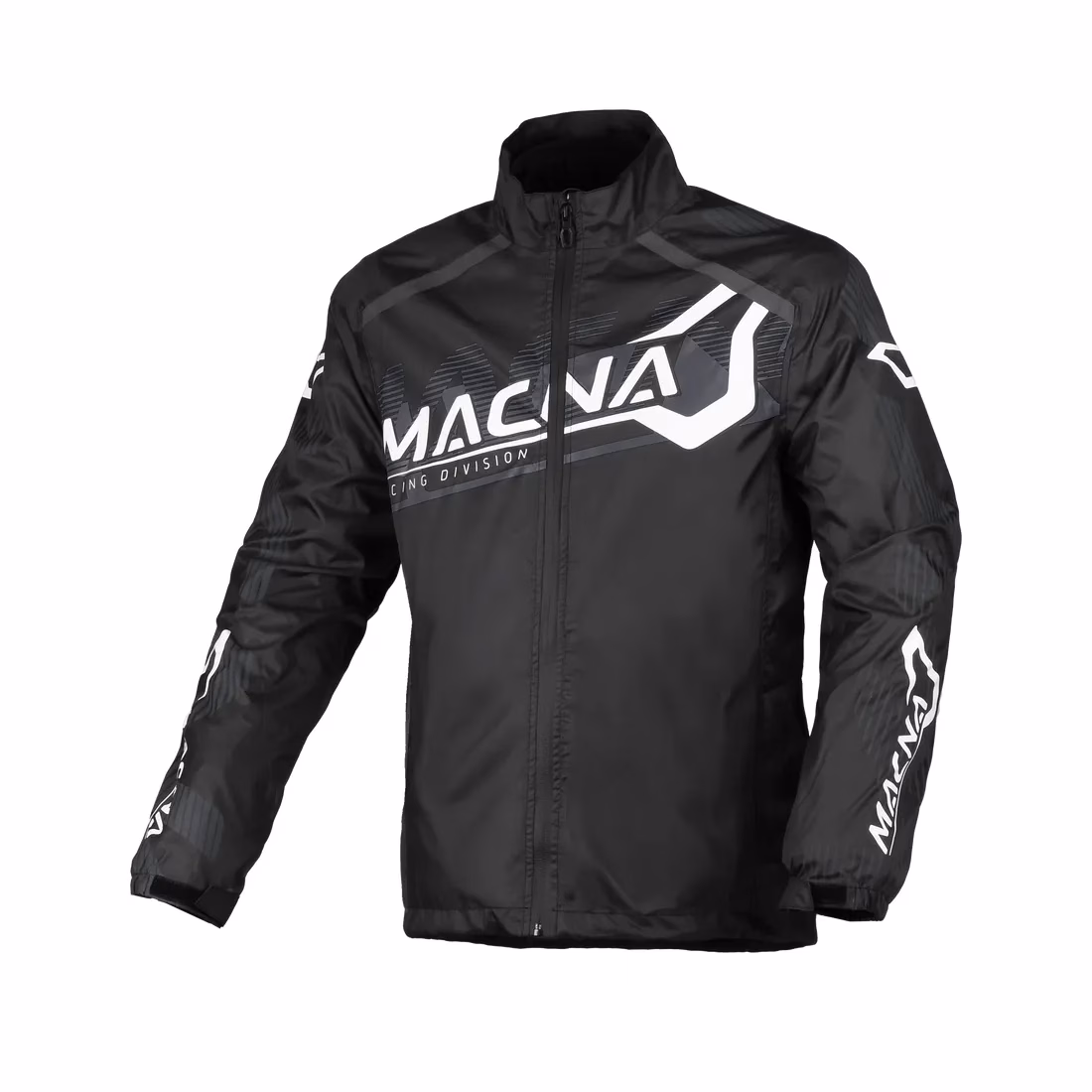 Macna dežna motoristična jakna RAINOSSI Črna/Bela L