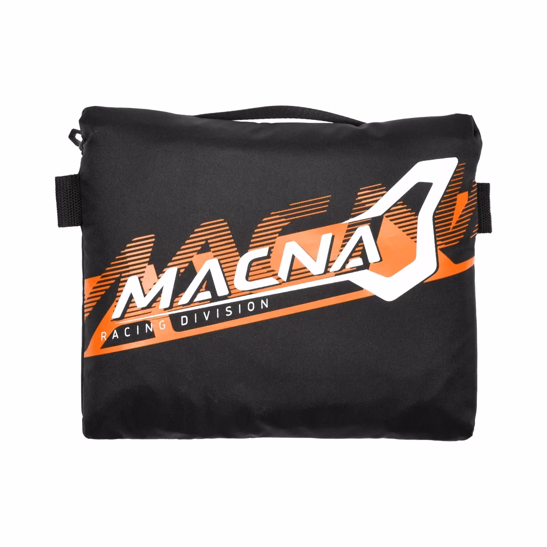 Macna dežna motoristična jakna RAINOSSI Črna/Oranžna/Bela S