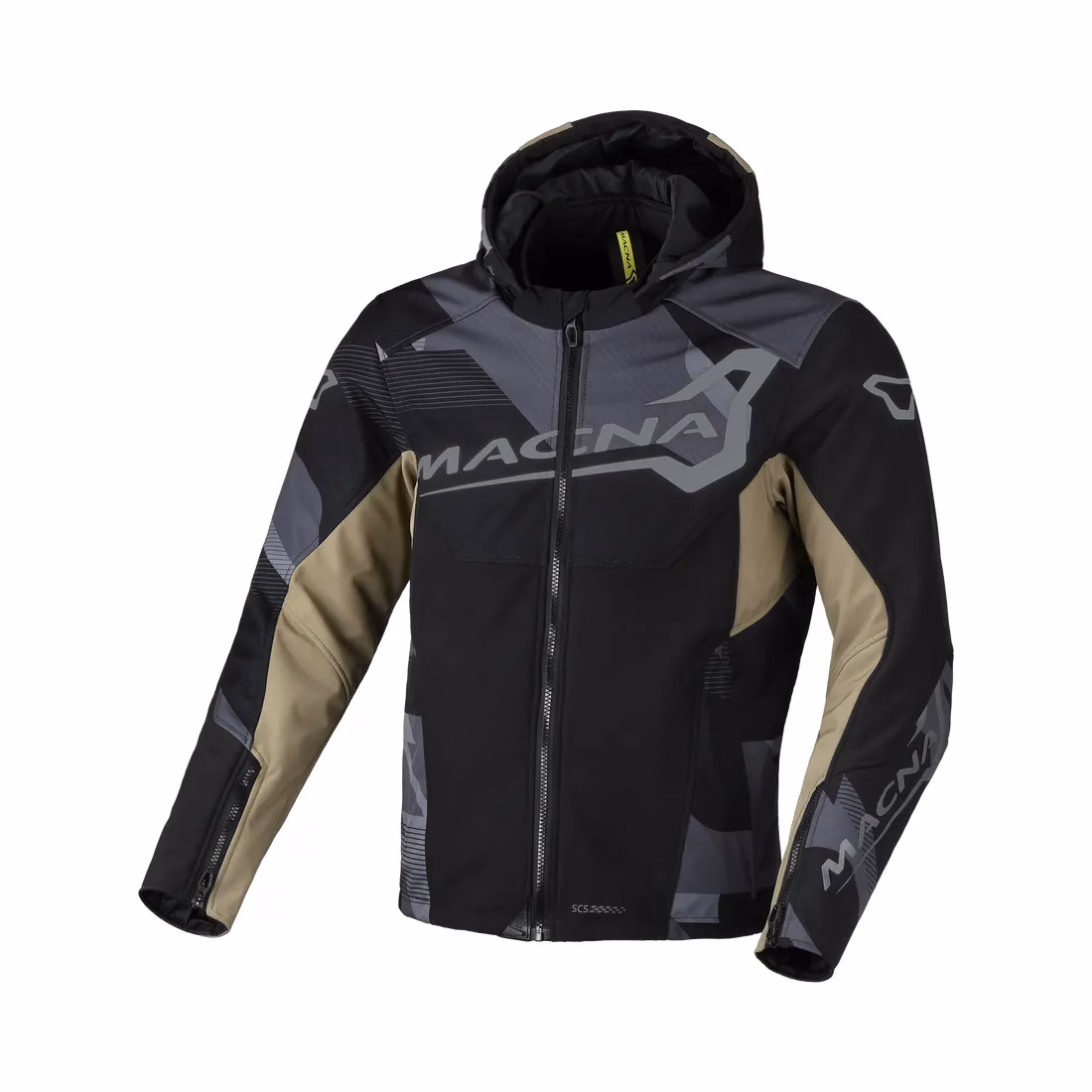 Macna m. motoristična jakna ATRACOR Softshell Črna/Siva/Beige 2XL
