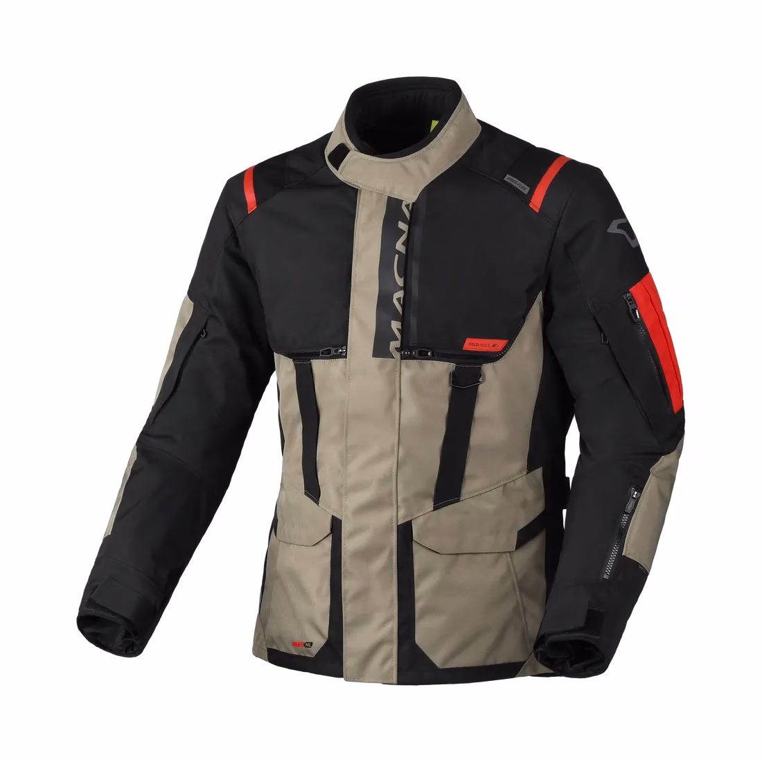 Macna m. motoristična jakna RANCHER 2.0 Raintex Črna/Beige/Rdeča S