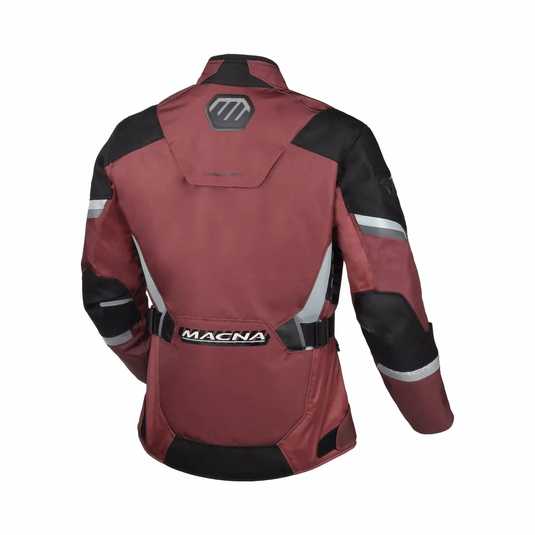 Macna ž. motoristična jakna ZASTRA Raintex Temno Rdeča/Črna/Siva M