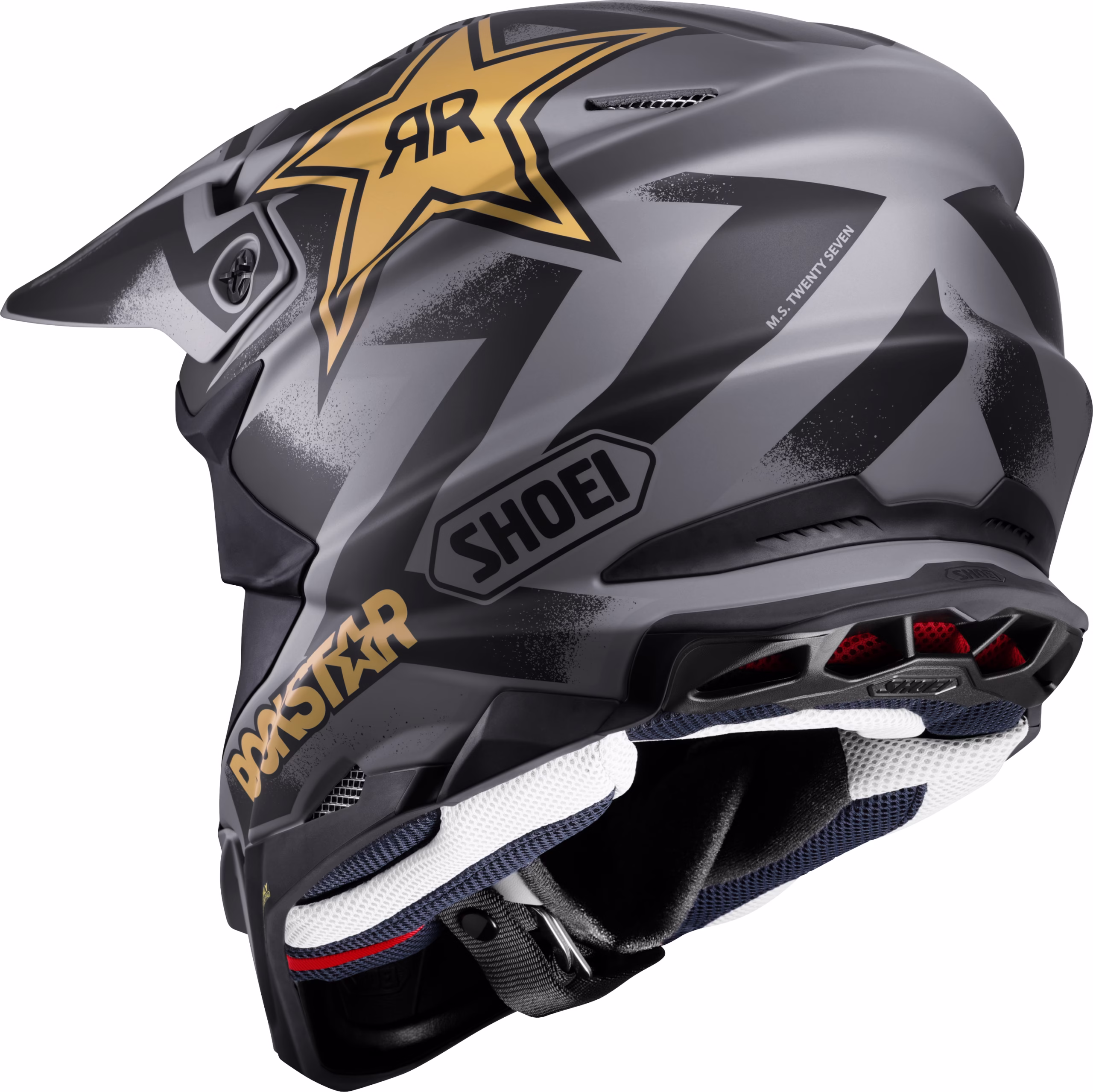 SHOEI crossover motoristična čelada VFX-WR 06 Malcolm Stewart TC-5 Črna/Siva/Zlata 2XL
