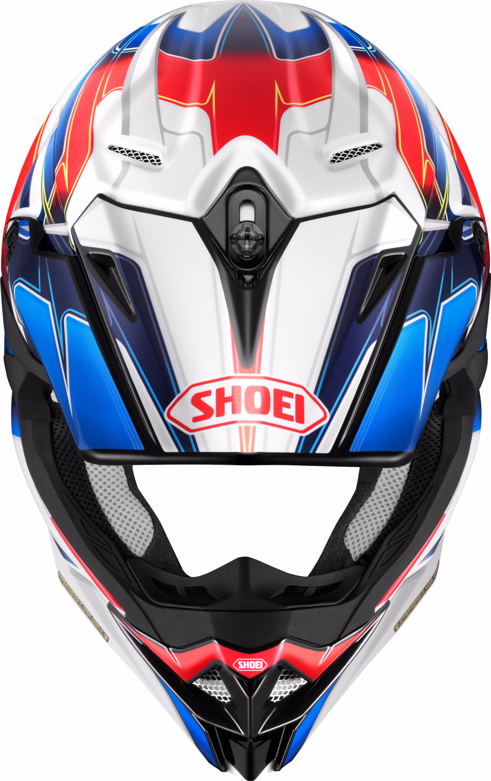 SHOEI crossover motoristična čelada VFX-WR 06 Sparkle TC-10 Modra/Rdeča/Bela/Črna L