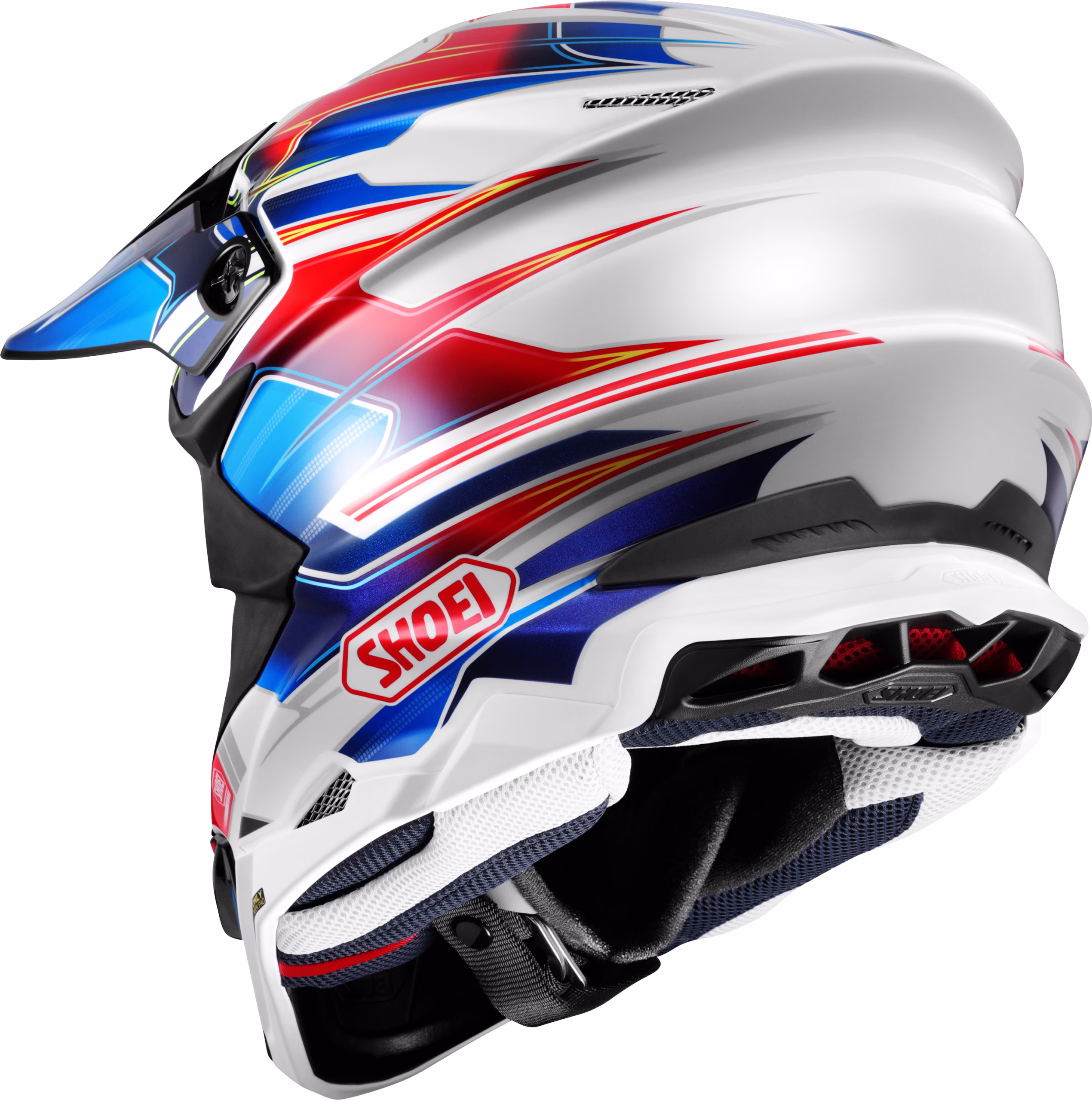 SHOEI crossover motoristična čelada VFX-WR 06 Sparkle TC-10 Modra/Rdeča/Bela/Črna M