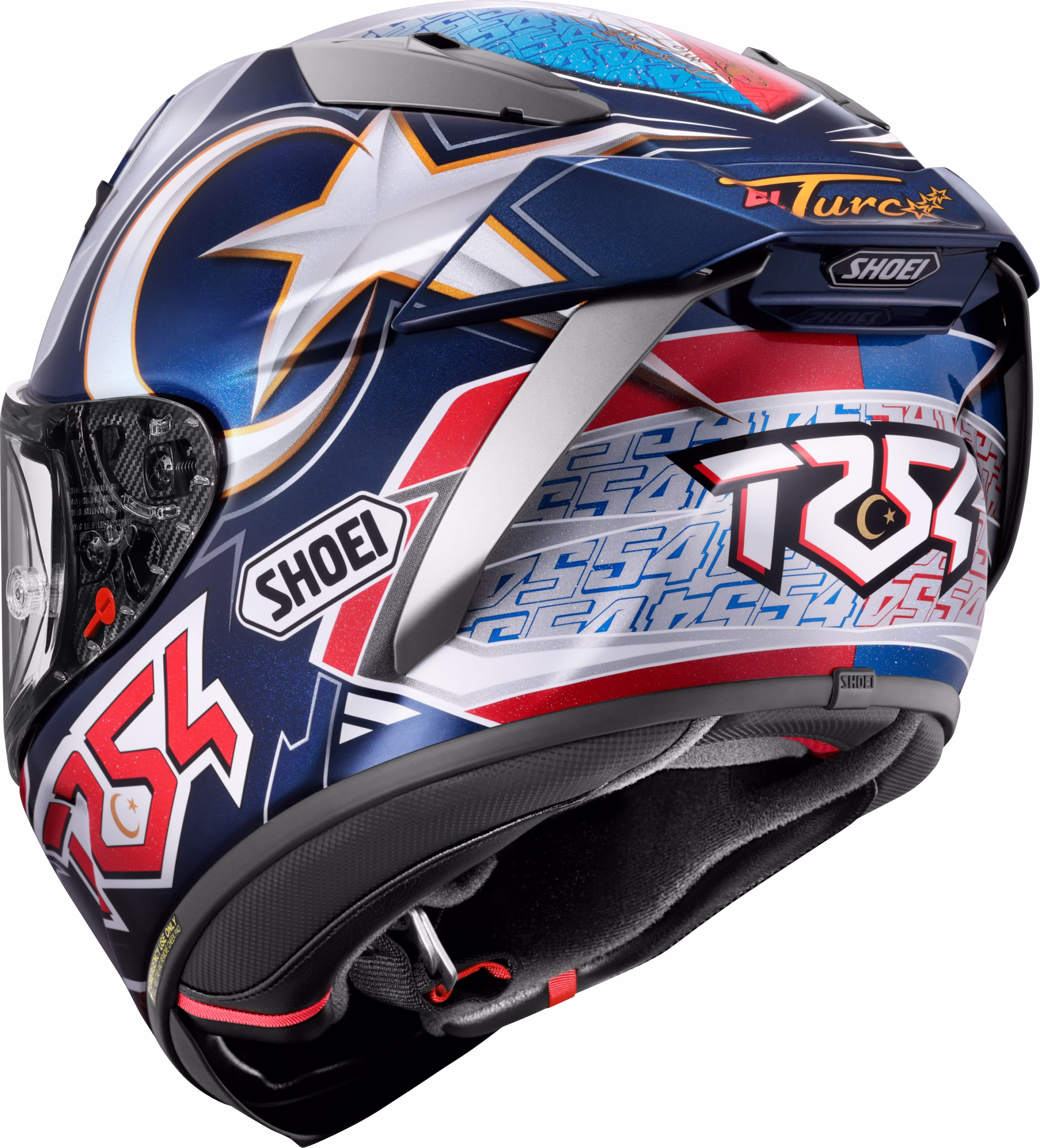 SHOEI integralna motoristična čelada X-SPR PRO Toprak TC-2 Modra/Srebrna/Rdeča L