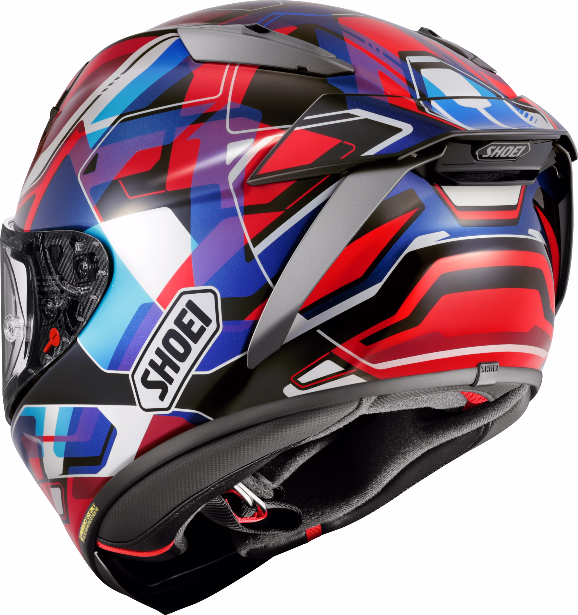 SHOEI integralna motoristična čelada X-SPR PRO Valion TC-10 Rdeča/Modra/Srebrna 2XL