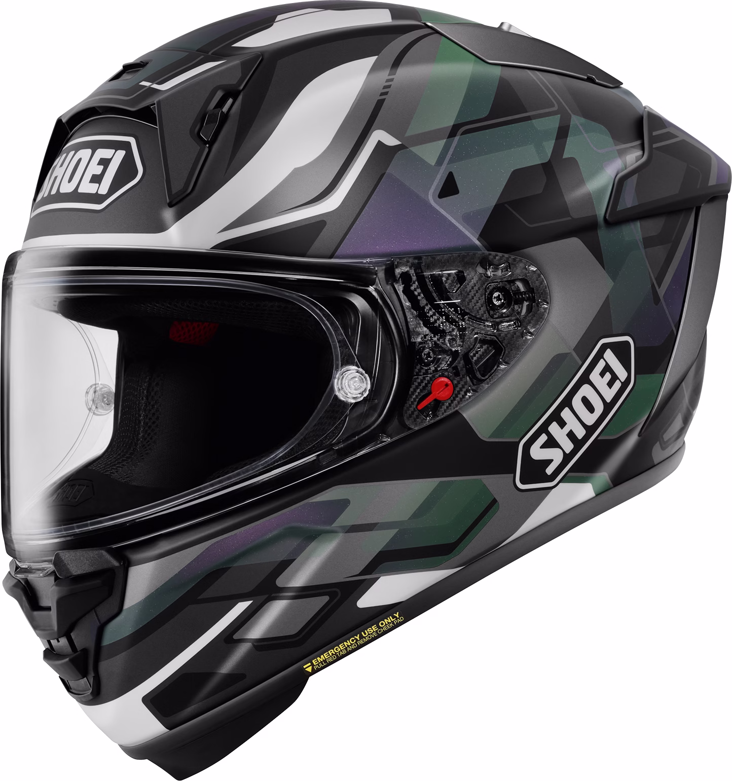 SHOEI integralna motoristična čelada X-SPR PRO Valion TC-5 Črna/Zelena/Srebrna XS