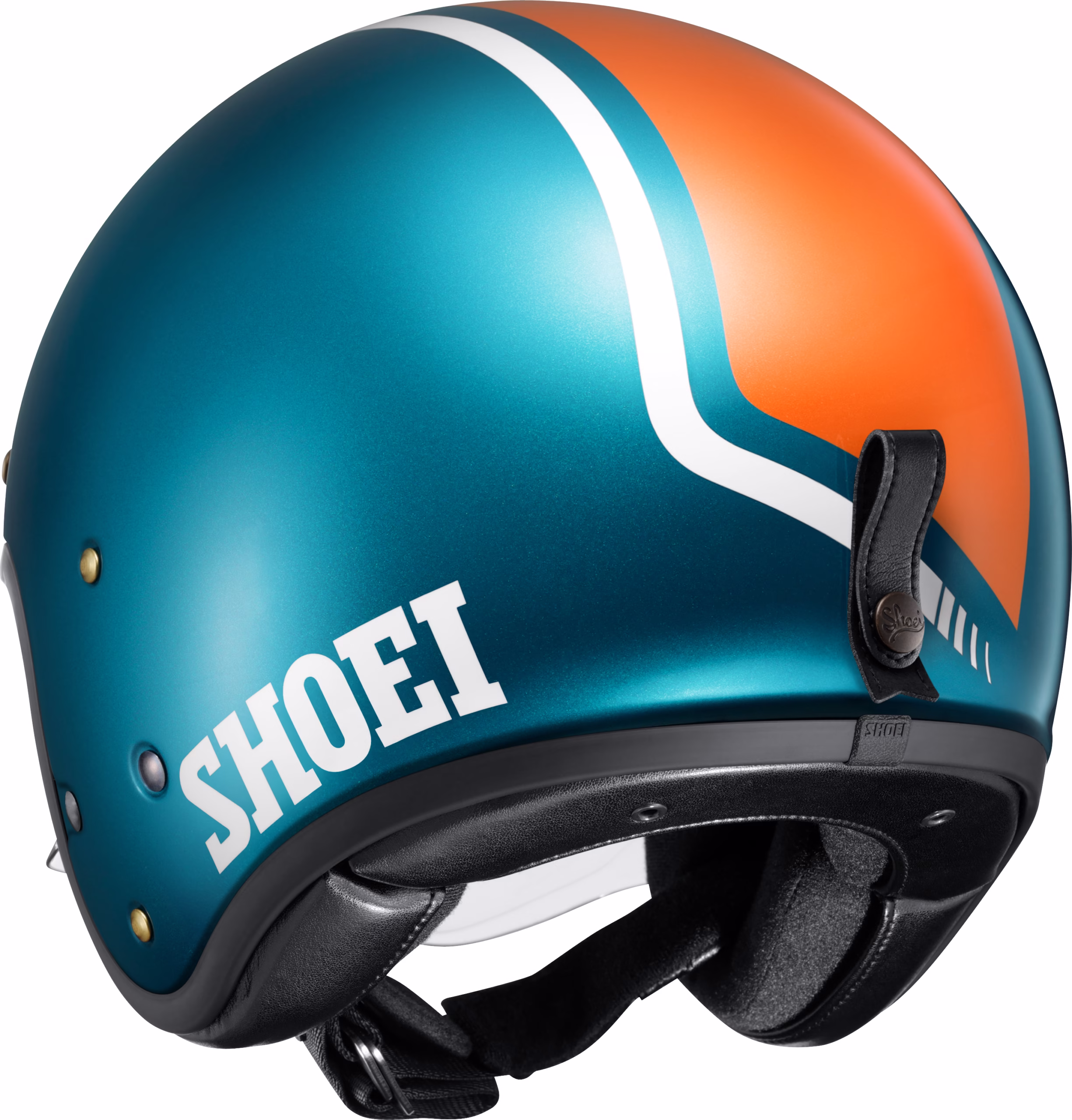 SHOEI jet motoristična čelada J-O2 Aventure TC-2 Modra/Oranžna/Bela L