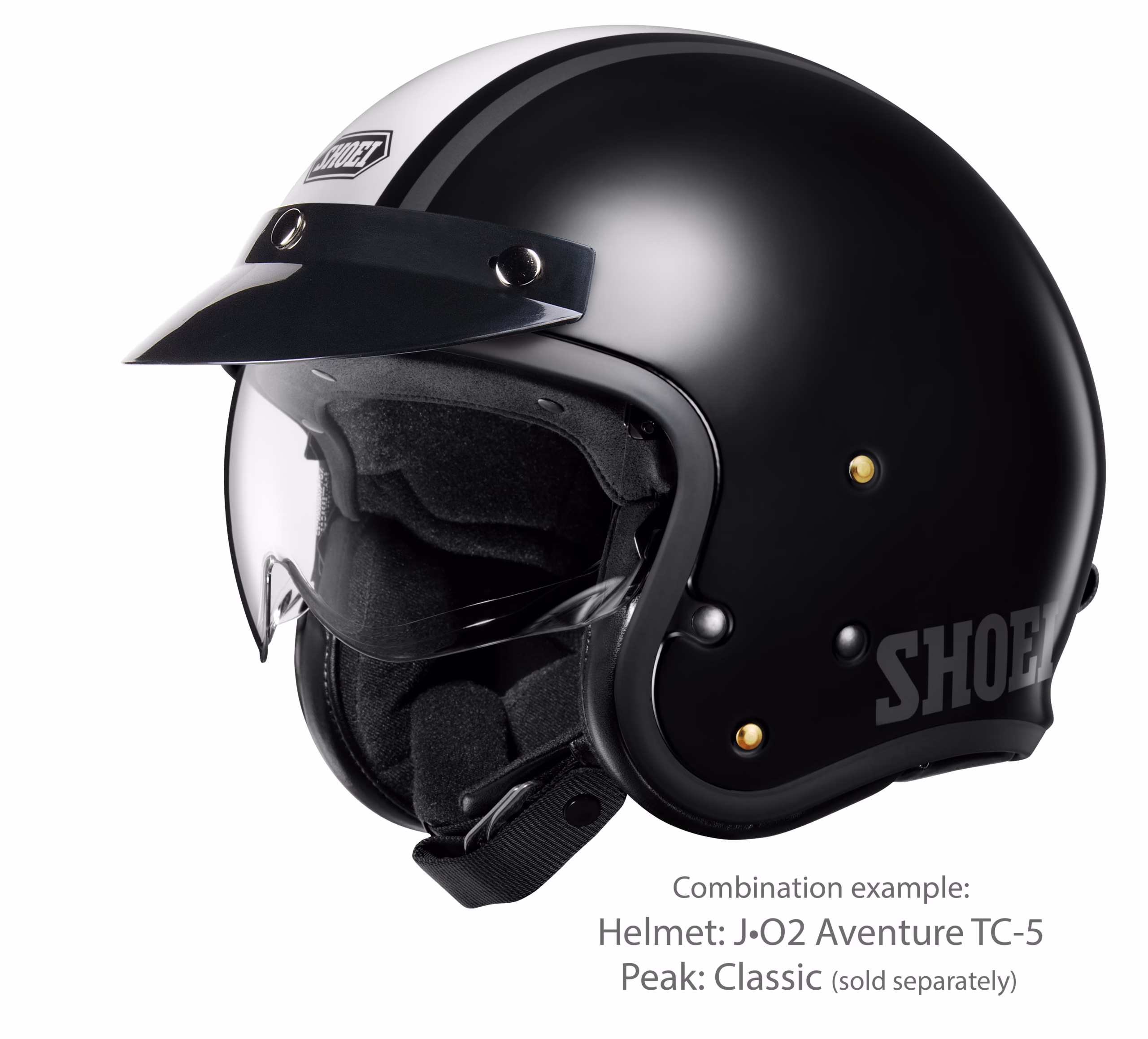 SHOEI jet motoristična čelada J-O2 Aventure TC-5 Črna/Bela M