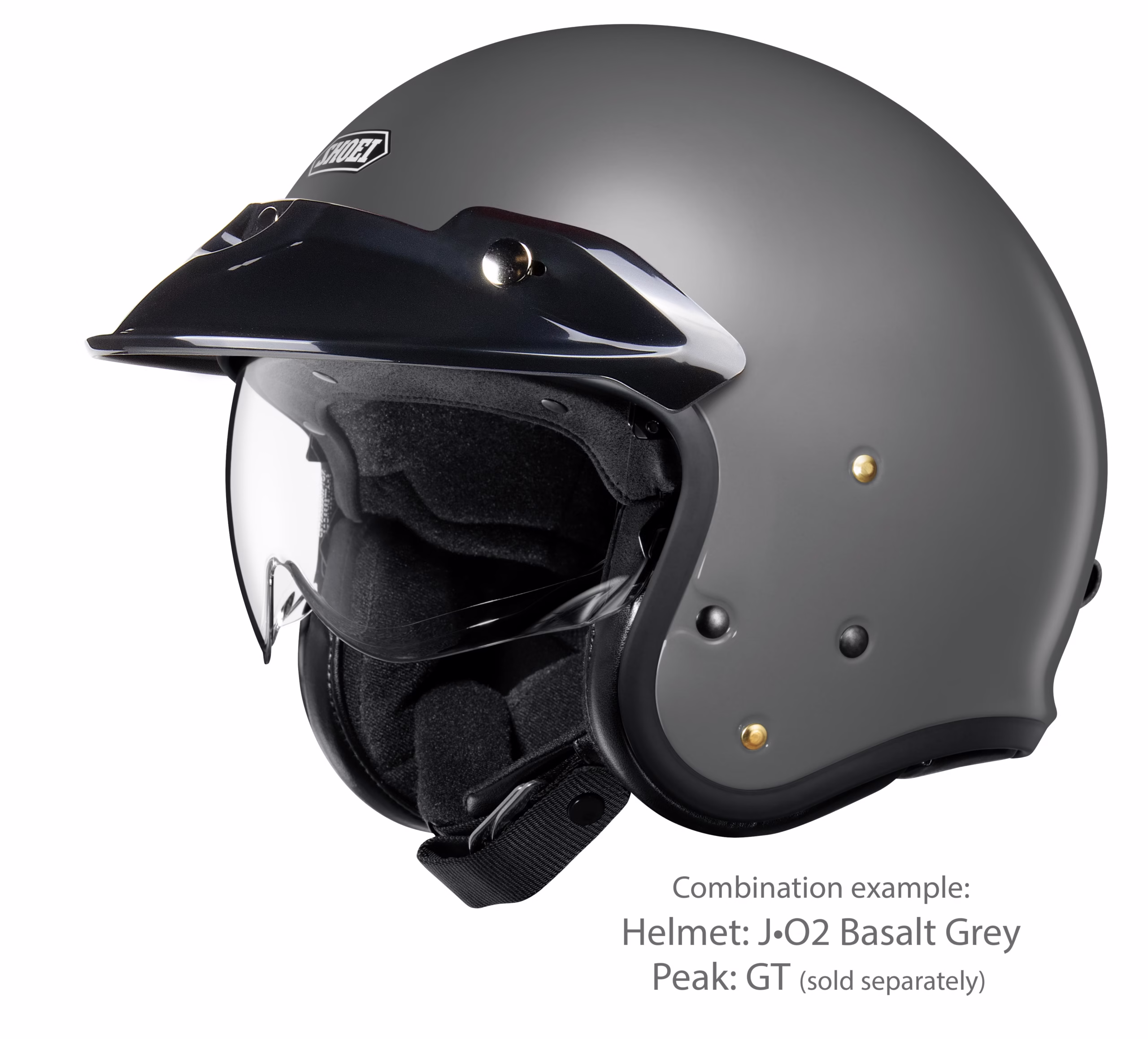 SHOEI jet motoristična čelada J-O2 Basalt Grey Siva 2XL