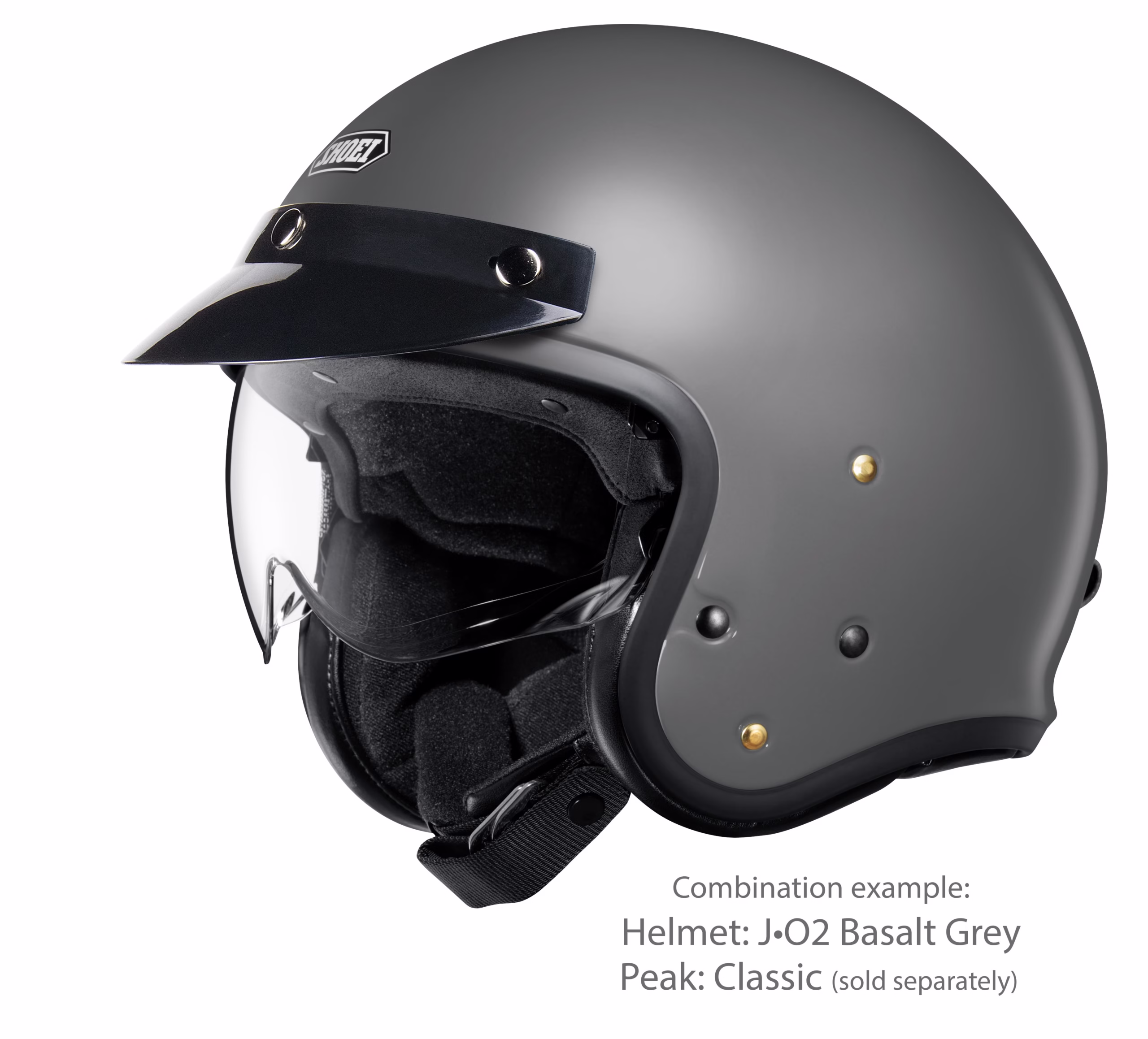 SHOEI jet motoristična čelada J-O2 Basalt Grey Siva 2XL