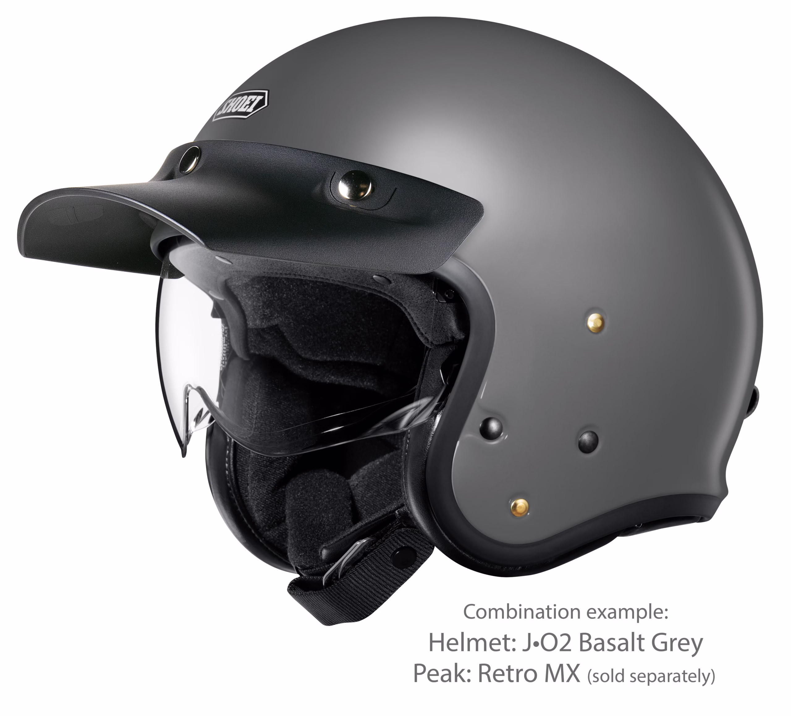SHOEI jet motoristična čelada J-O2 Basalt Grey Siva XL
