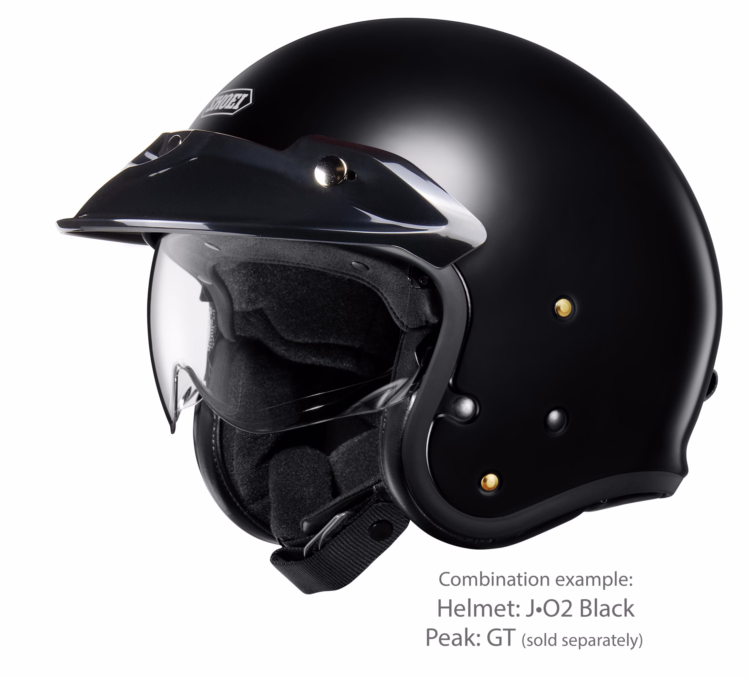SHOEI jet motoristična čelada J-O2 Black Črna L