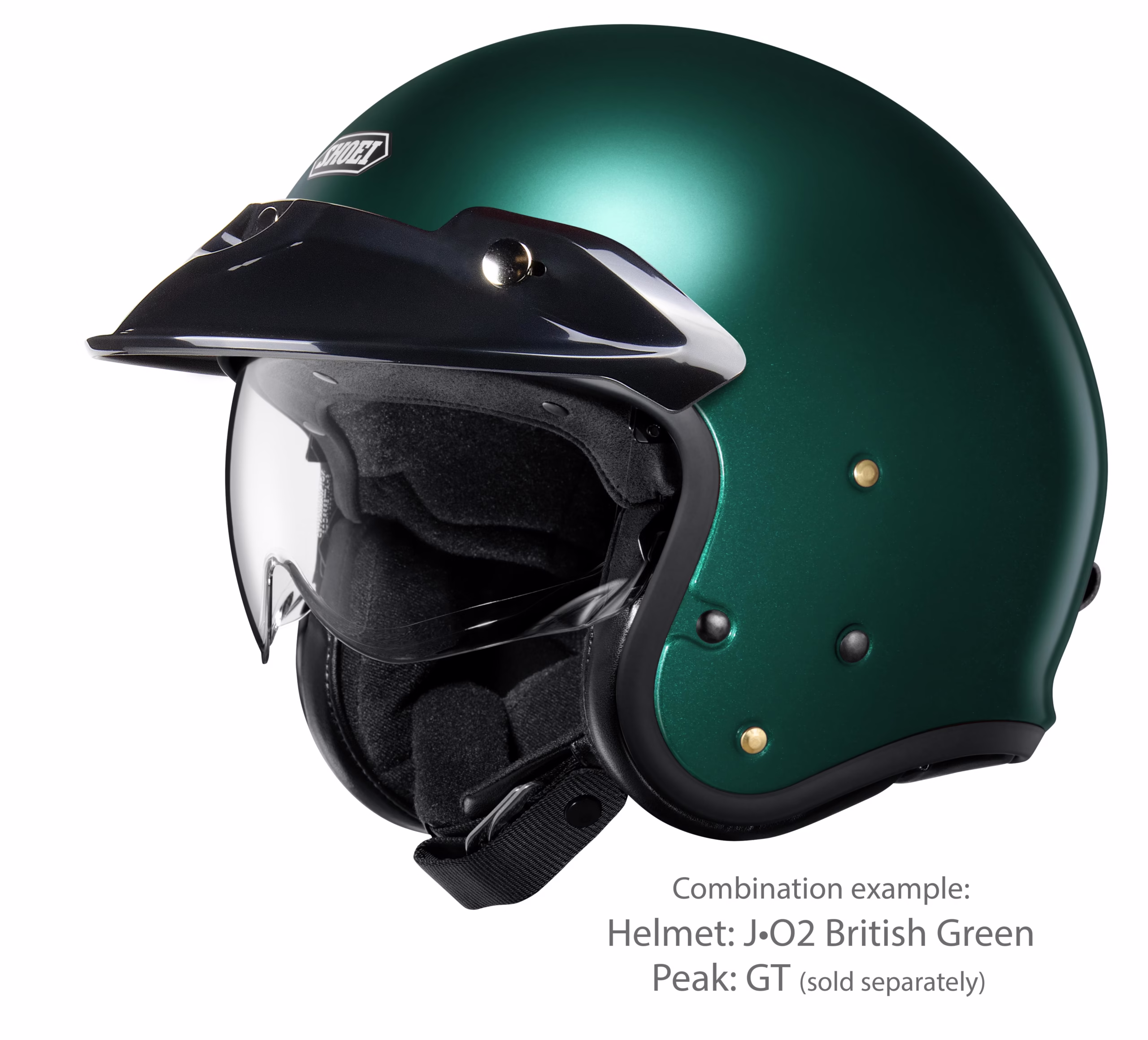 SHOEI jet motoristična čelada J-O2 British Green Zelena L