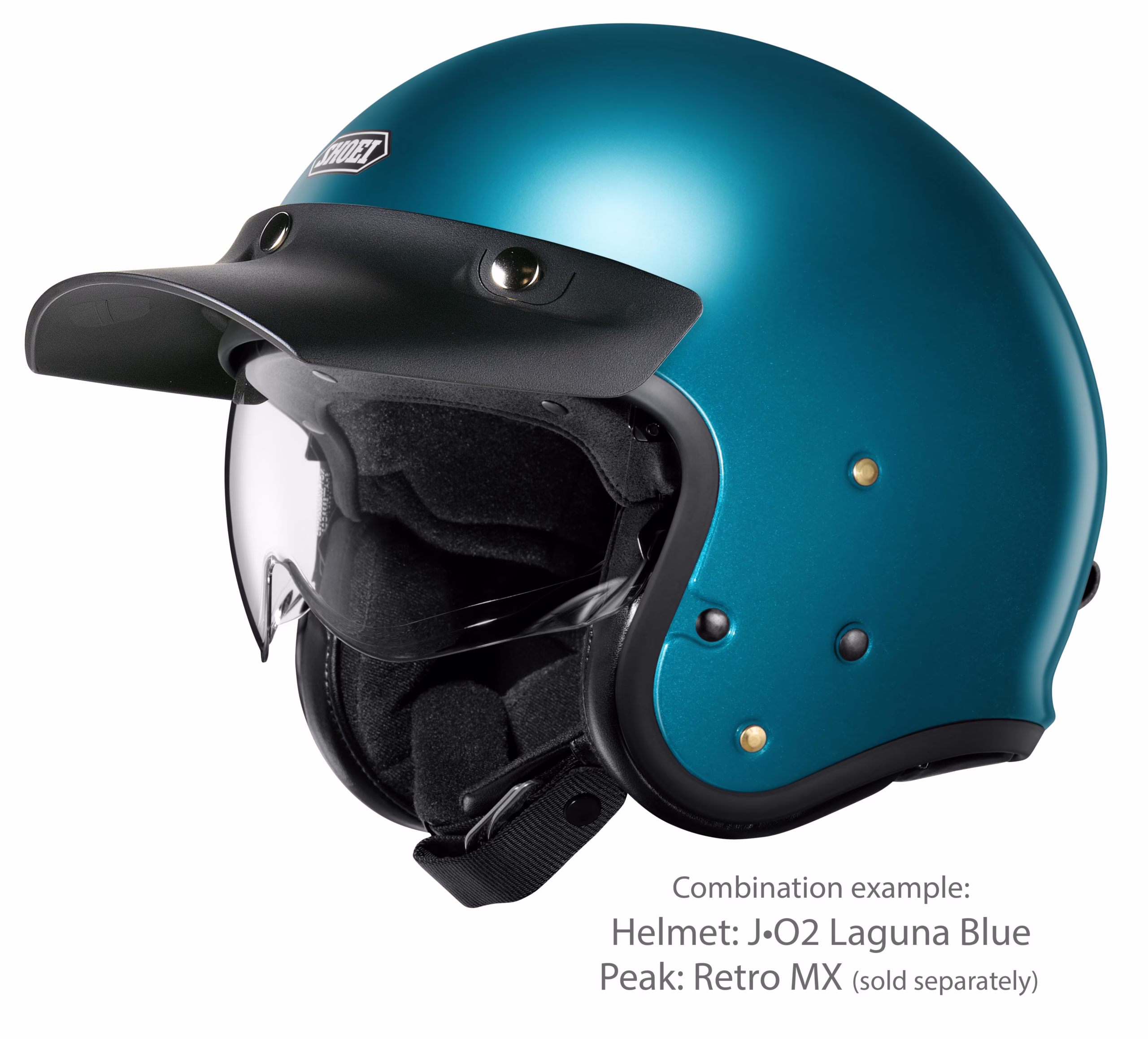 SHOEI jet motoristična čelada J-O2 Laguna Blue Modra S